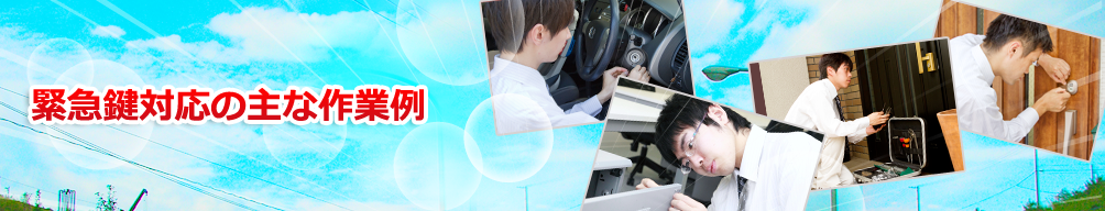 緊急鍵対応の主な作業例
